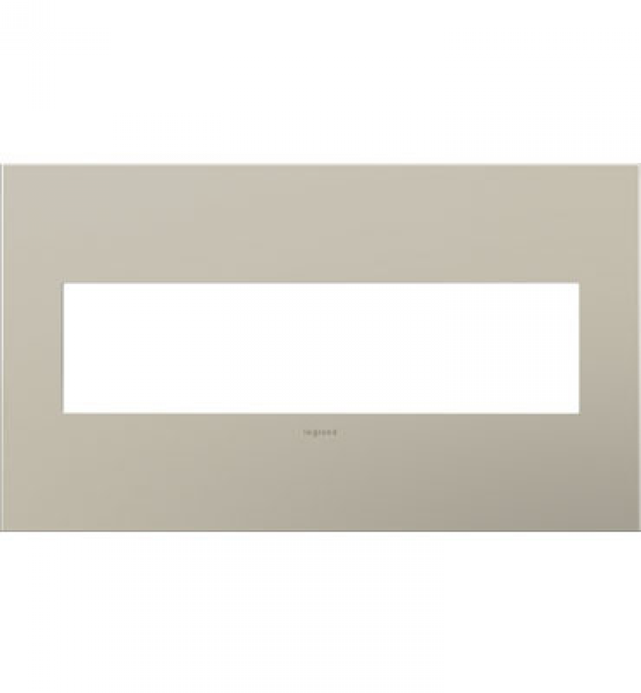 adorne Satin Nickel Four-Gang Screwless Wall Plate