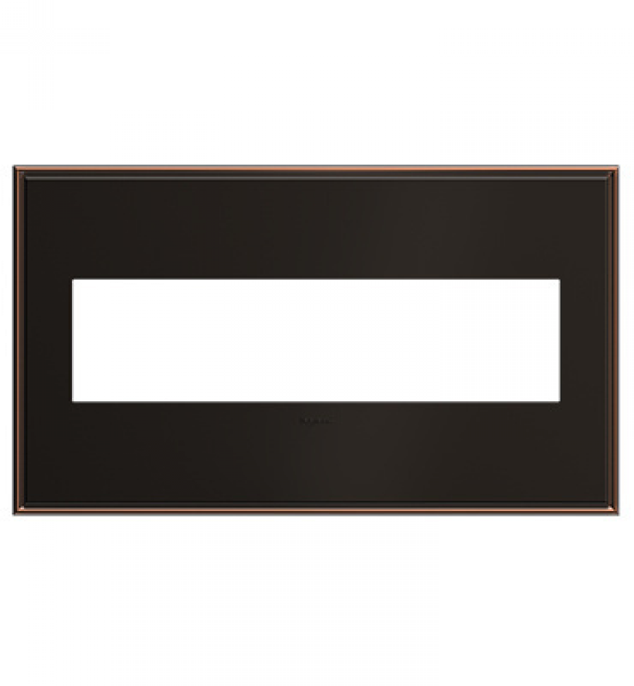 adorne Oil-Rubbed Bronze Four-Gang Screwless Wall Plate