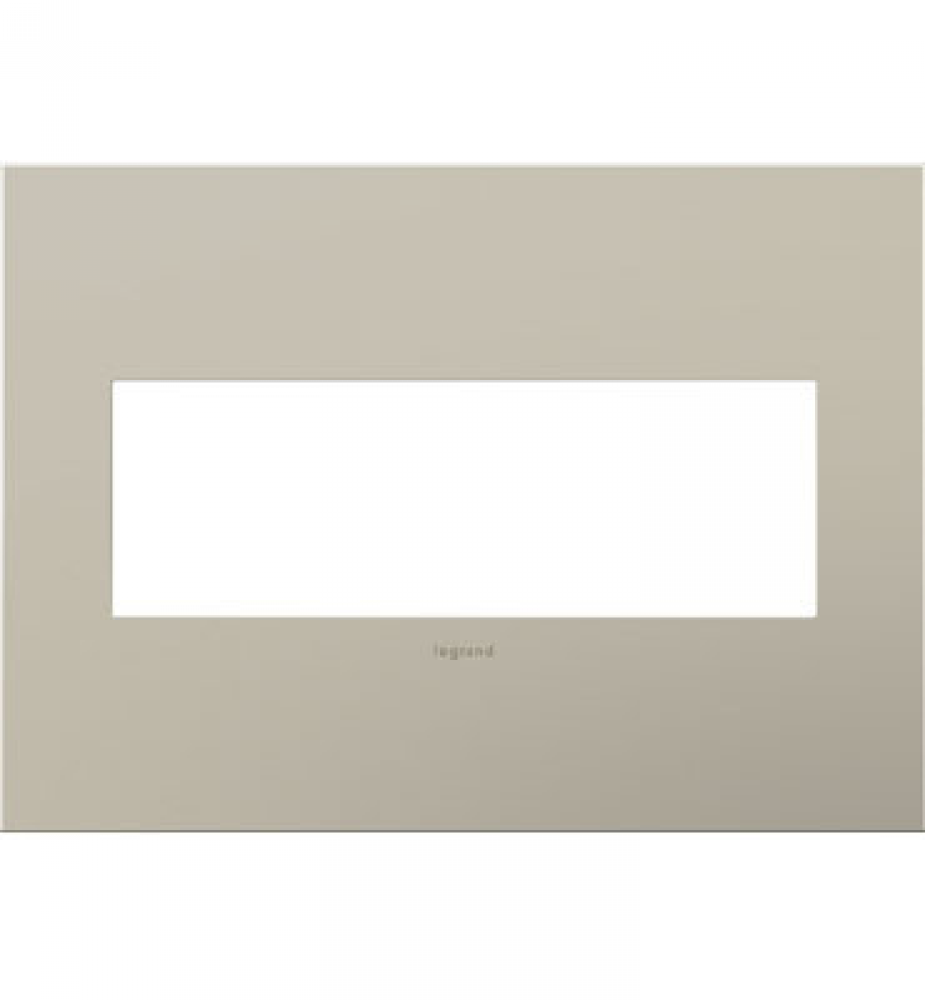 adorne Satin Nickel Three-Gang Screwless Wall Plate