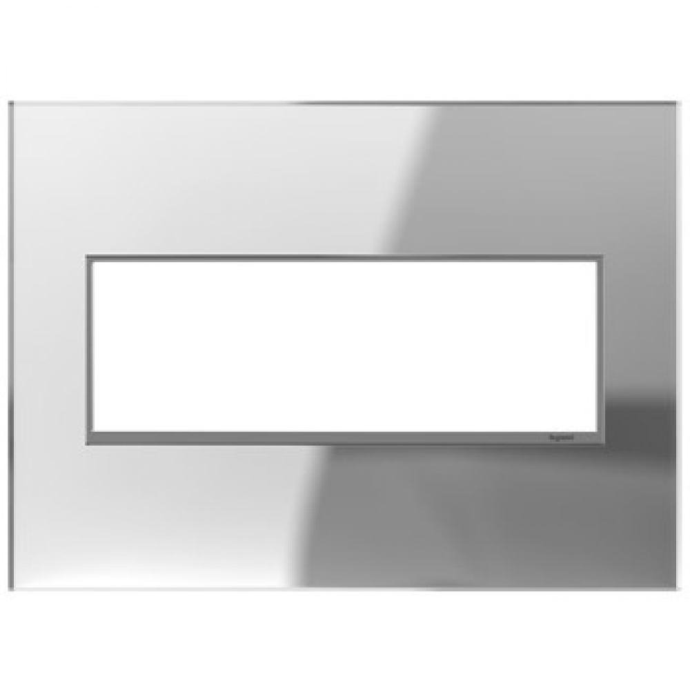 adorne Mirror Three-Gang Screwless Wall Plate