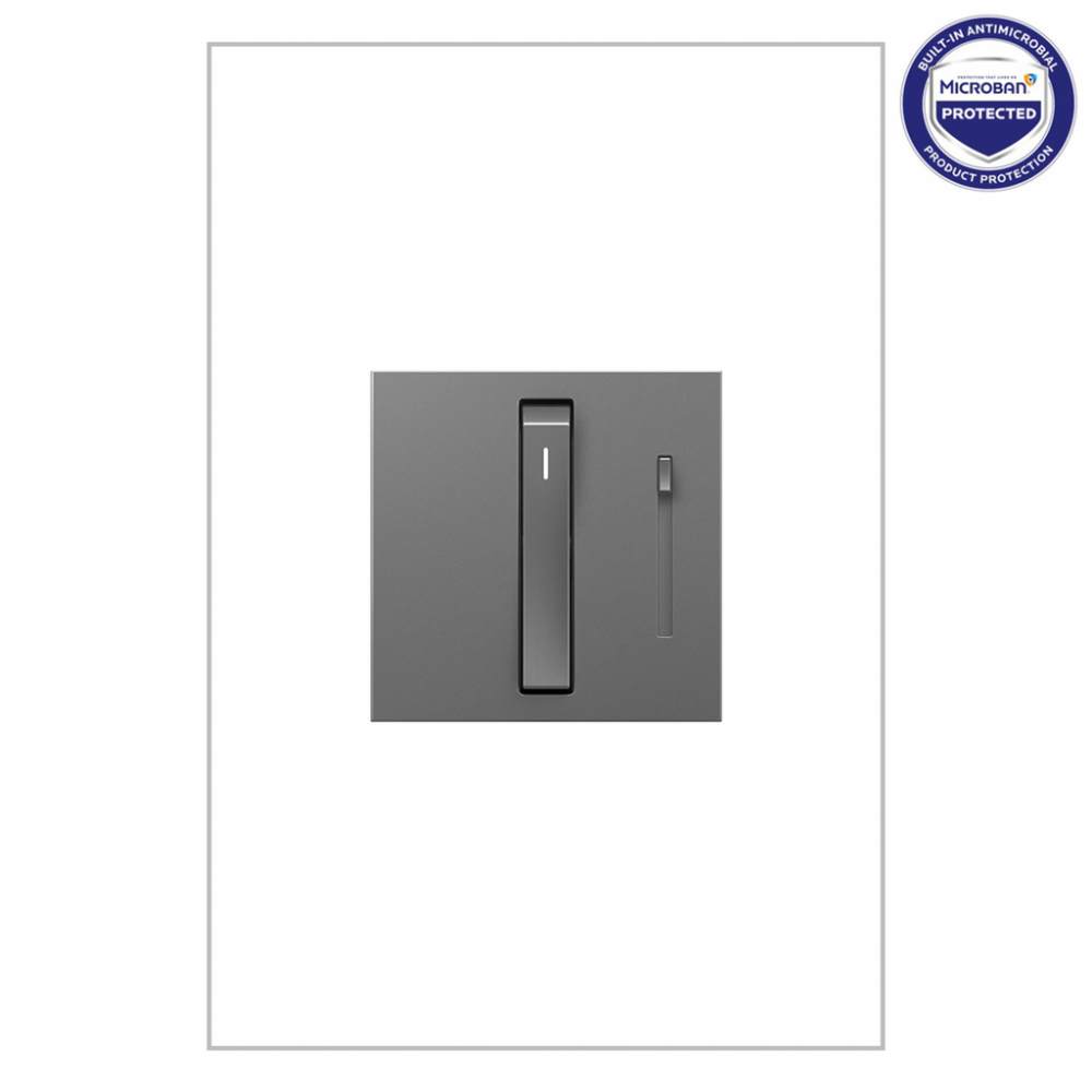 adorne® Whisper® Tru-Universal Dimmer, Magnesium, with Microban®