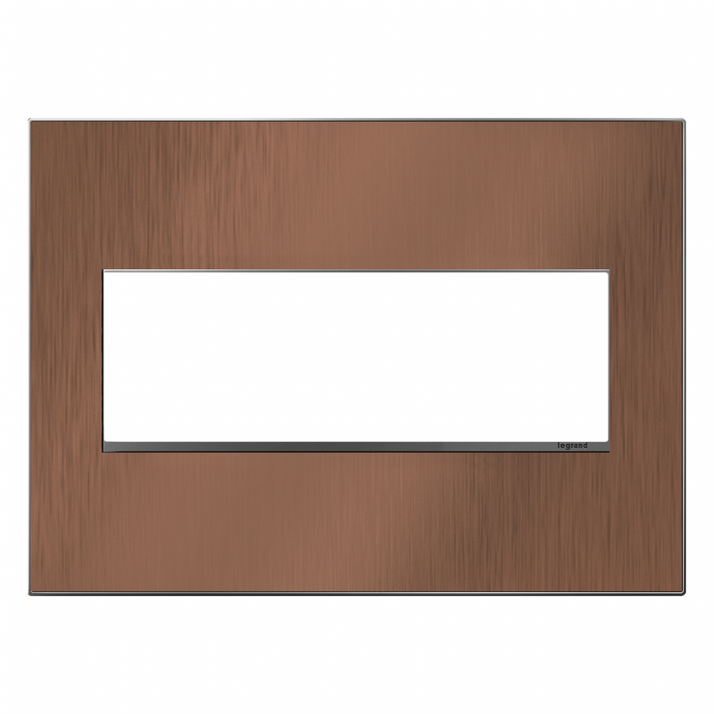 adorne Copper Three-Gang Screwless Wall Plate