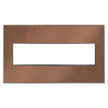 Legrand AWM4GCU4 - adorne Copper Four-Gang Screwless Wall Plate