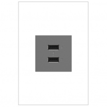 Legrand ARUSB2AA6M4 - adorne Ultra-Fast USB Type-A/A Outlet Module, Magnesium