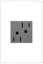 Legrand ARCD152M10 - adorne® 15A Tamper-Resistant Dual-Controlled Outlet, Magnesium