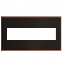 Legrand AWC4GOB4 - adorne Oil-Rubbed Bronze Four-Gang Screwless Wall Plate