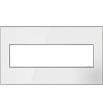 Legrand AWM4GMW4 - adorne Mirror White Four-Gang Screwless Wall Plate