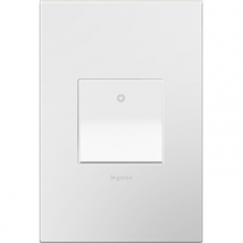 Legrand ASPD1532W4WP - adorne Paddle Switch with Gloss White Wall Plate, White