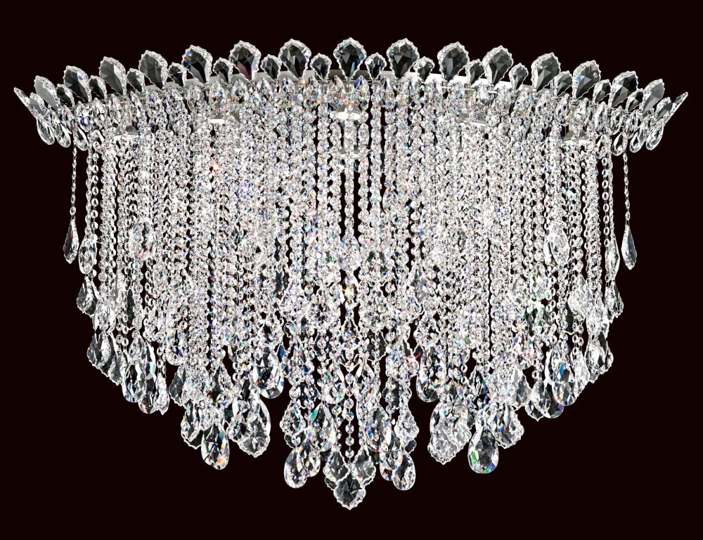 Trilliane Strands 8 Light 120V Flush Mount in Polished Stainless Steel with Clear Radiance Crystal