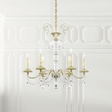 Schonbek 1870 AT1006N-51H - Helenia 6 Light 120V Chandelier in Black with Clear Heritage Handcut Crystal