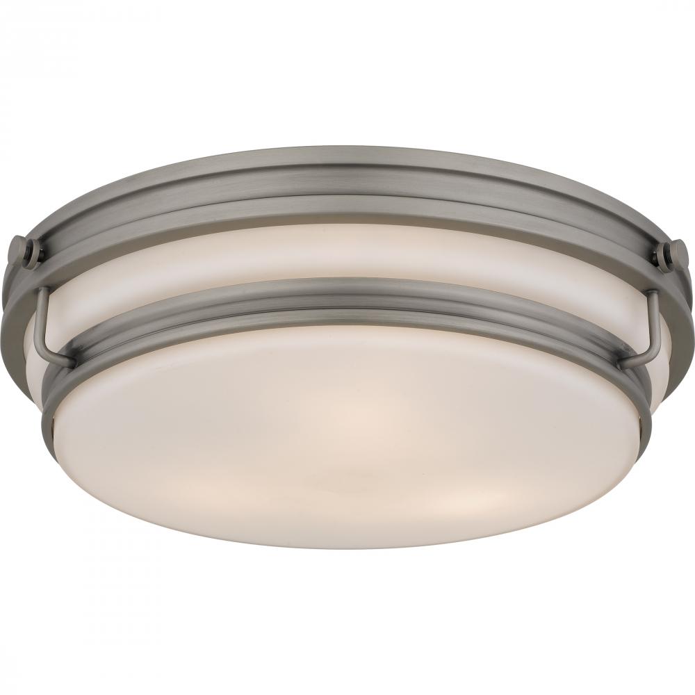 Grafton 3-Light Antique Nickel Flush Mount