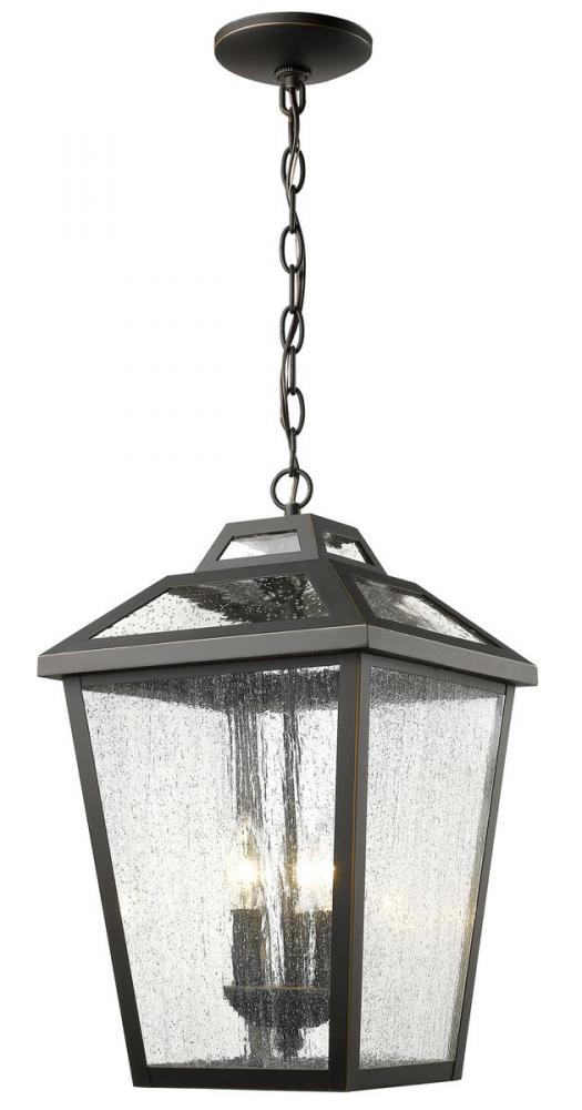 3 Light Outdoor Chain Mount Ceiling Fixture