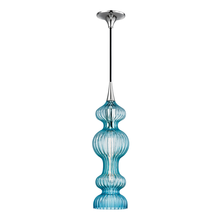 Hudson Valley 1600-PN-BL - 1 LIGHT PENDANT WITH BLUE GLASS