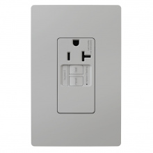 Legrand Radiant 2097TRSGLGRY - radiant? 20A Tamper-Resistant Self-Test Simplex GFCI Outlet, Gray