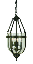 Framburg 1014 AB - 4-Light Antique Brass Hannover Mini-Chandelier